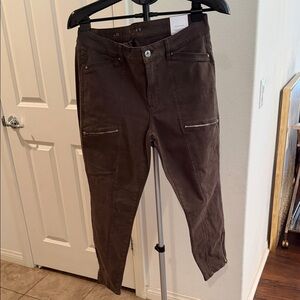 White House Black Market Brown Cropped Ankle Pants